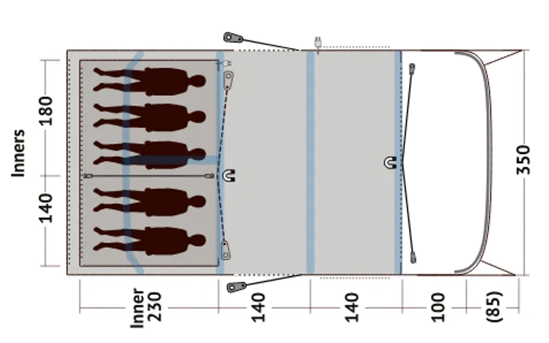 Outwell Hayward Lake 5ATC Inflatable Tent - 2023 Model-2